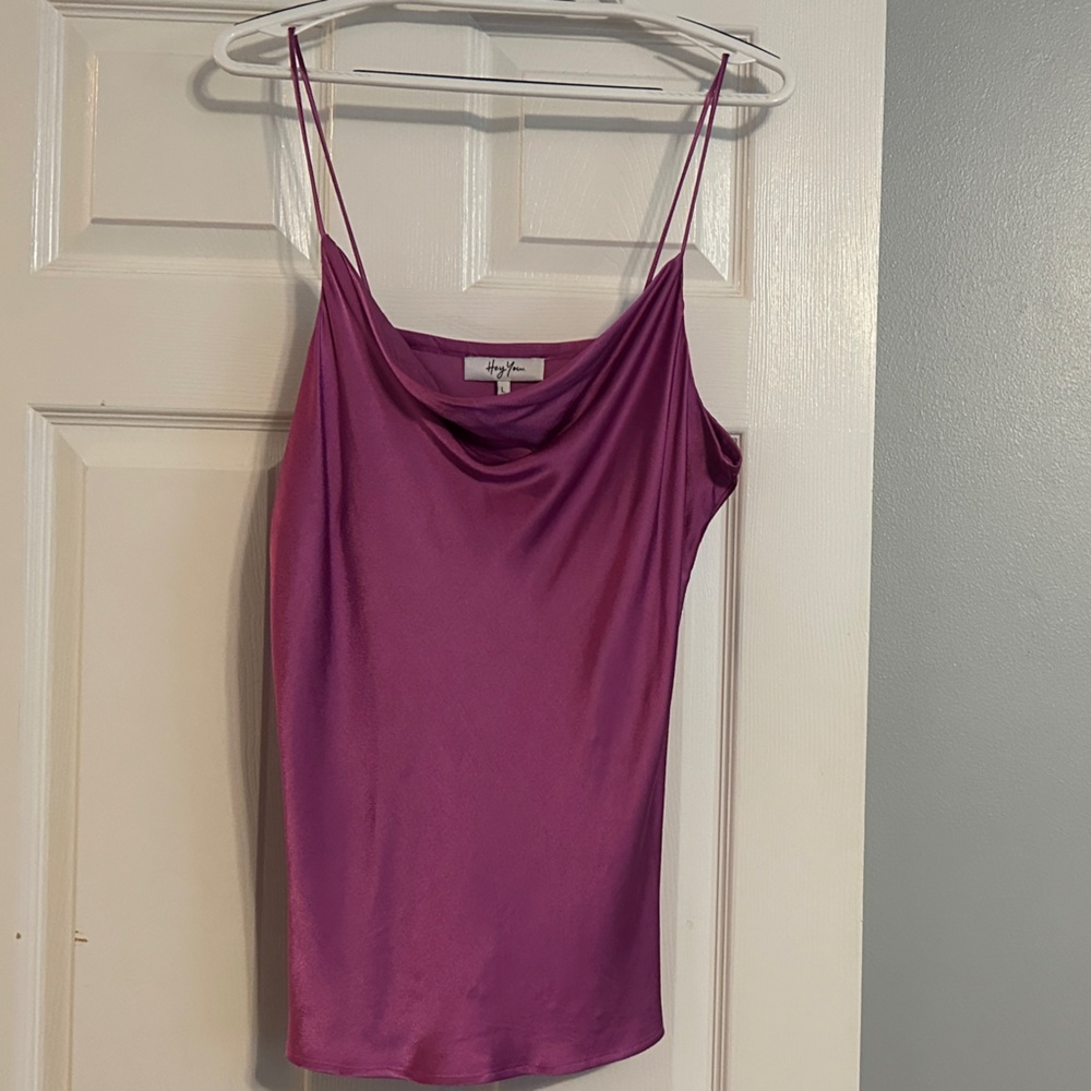 Vibrant Pink Satin Camisole